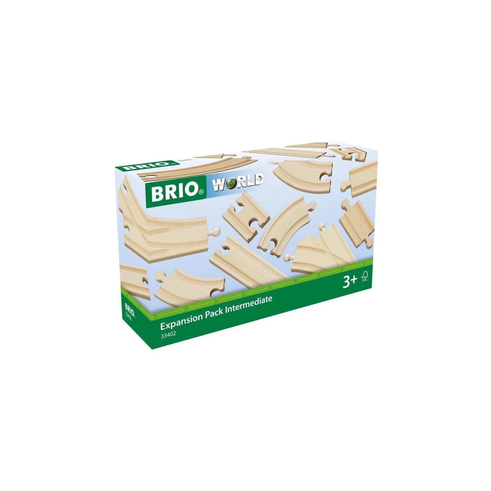 BRIO® Gleise-Set BRIO® WORLD, Mittleres Schienensortiment, 16 Teile