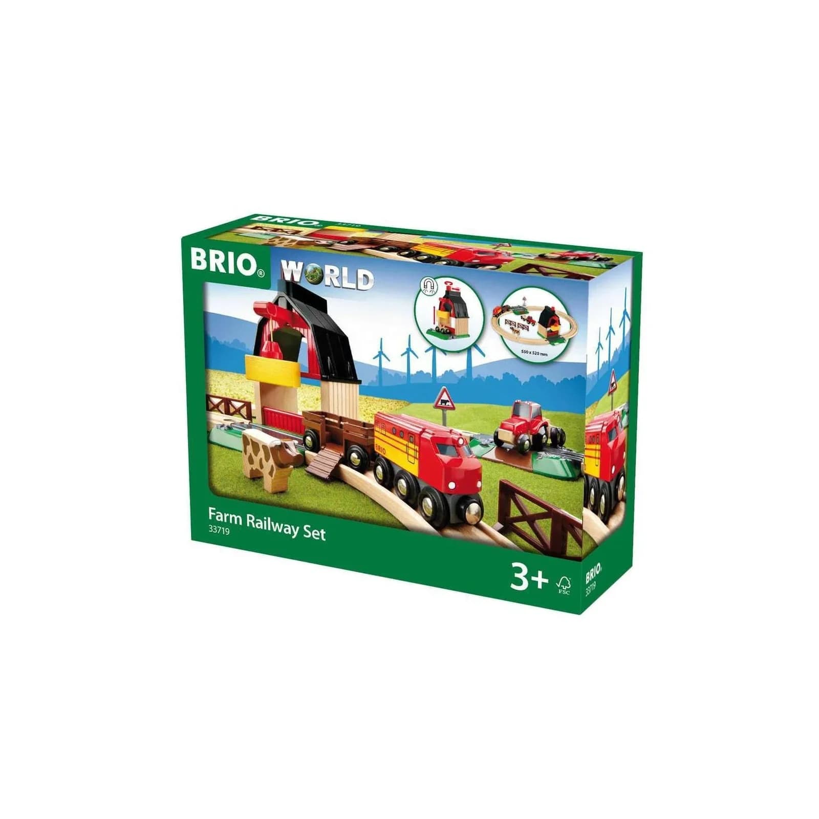 BRIO® Spielzeug-Eisenbahn BRIO® WORLD Bauernhof Set 20-tlg. Holz