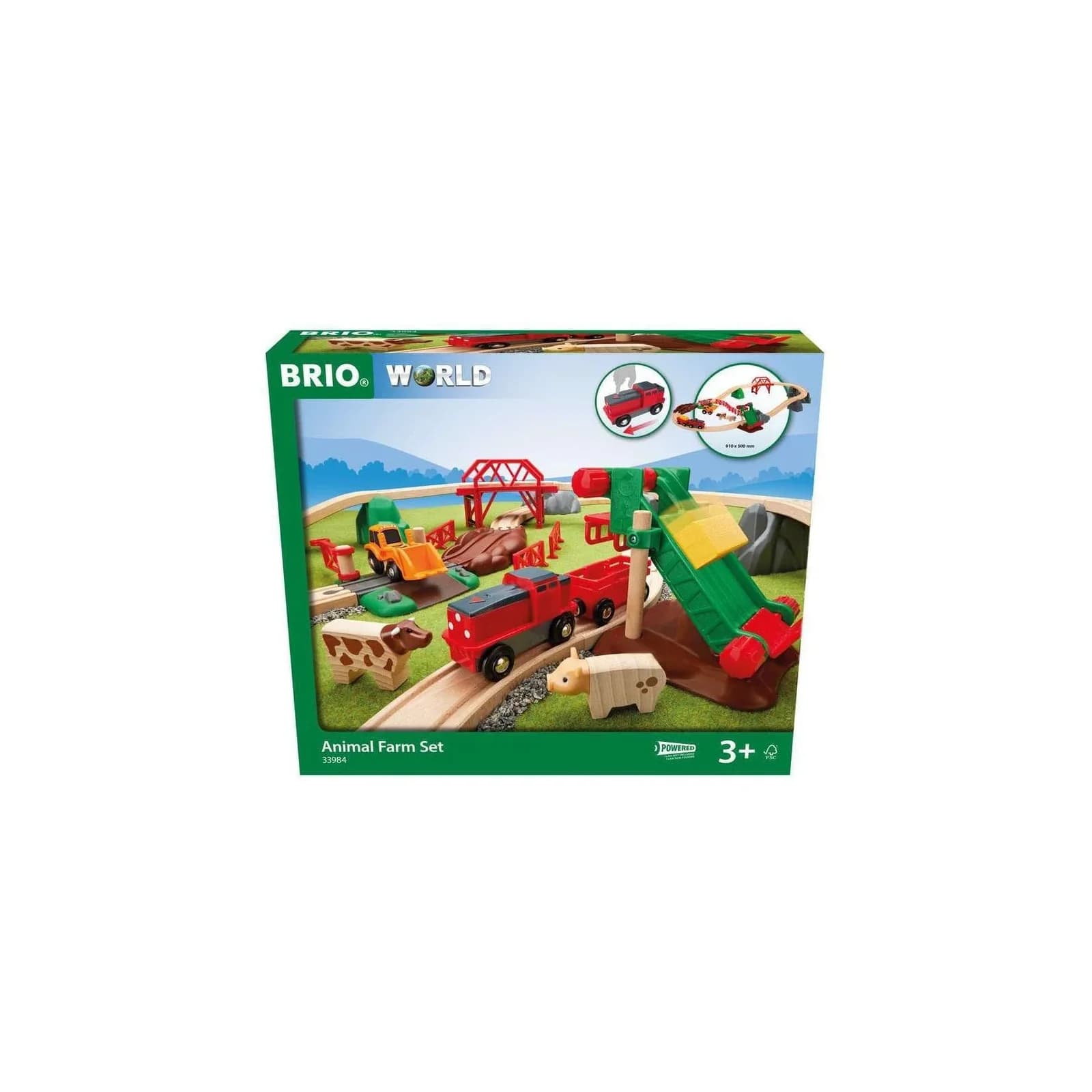 BRIO® Spielzeug-Eisenbahn Großes Bahn Bauernhof-Set 30-tlg. Bunt