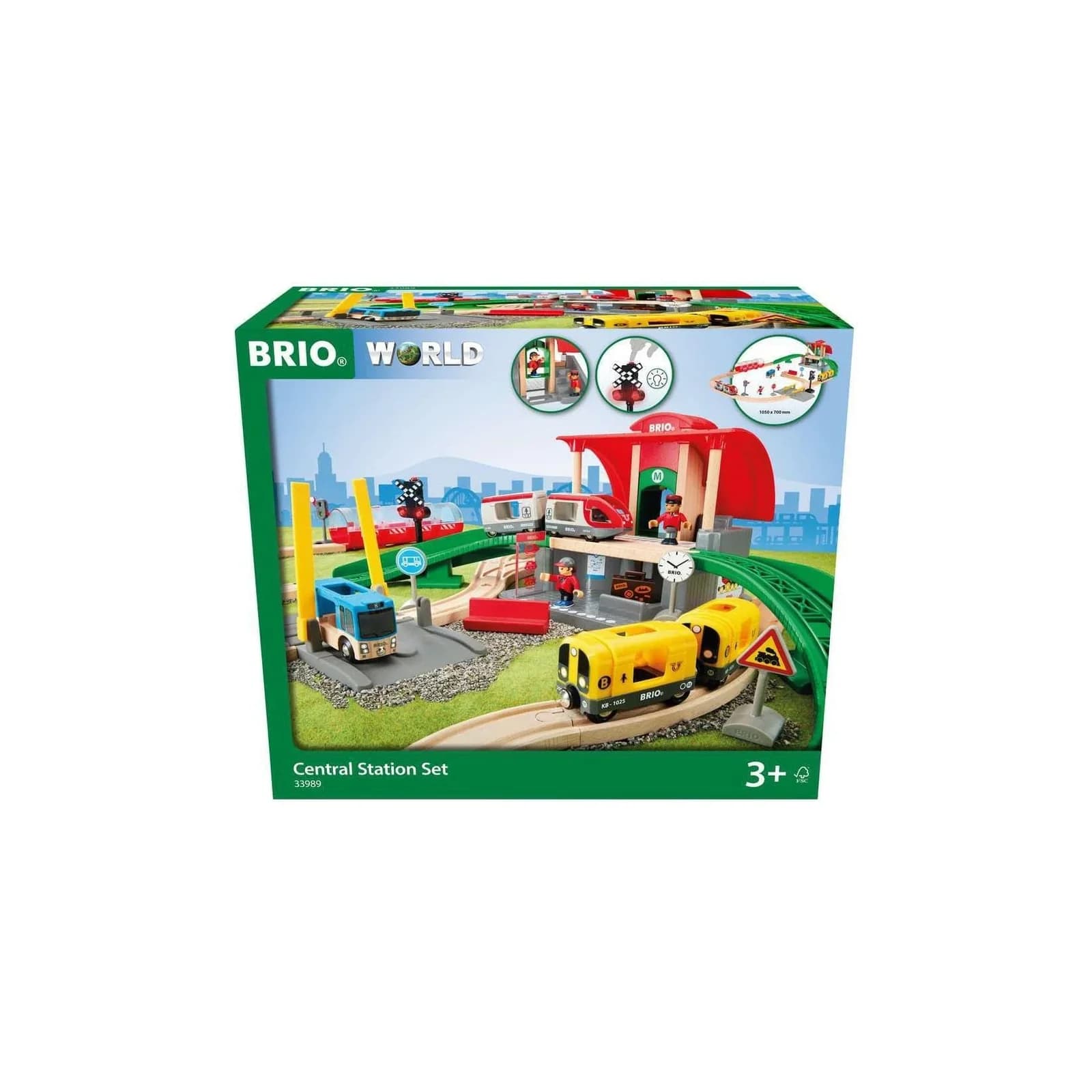 BRIO® WORLD Großes City Bahnhof Set mit Soundeffekten und Zubehör