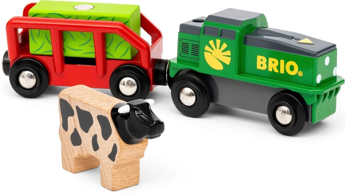 BRIO® Spielzeug-Eisenbahn BRIO® WORLD, Bauernhof Batterie-Zug