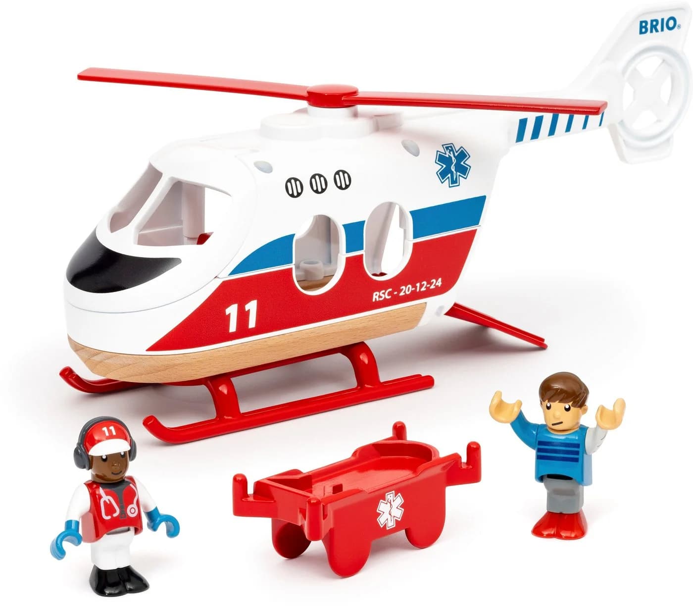 BRIO® Spielzeug-Hubschrauber BRIO® WORLD, Rettungshubschrauber Bunt