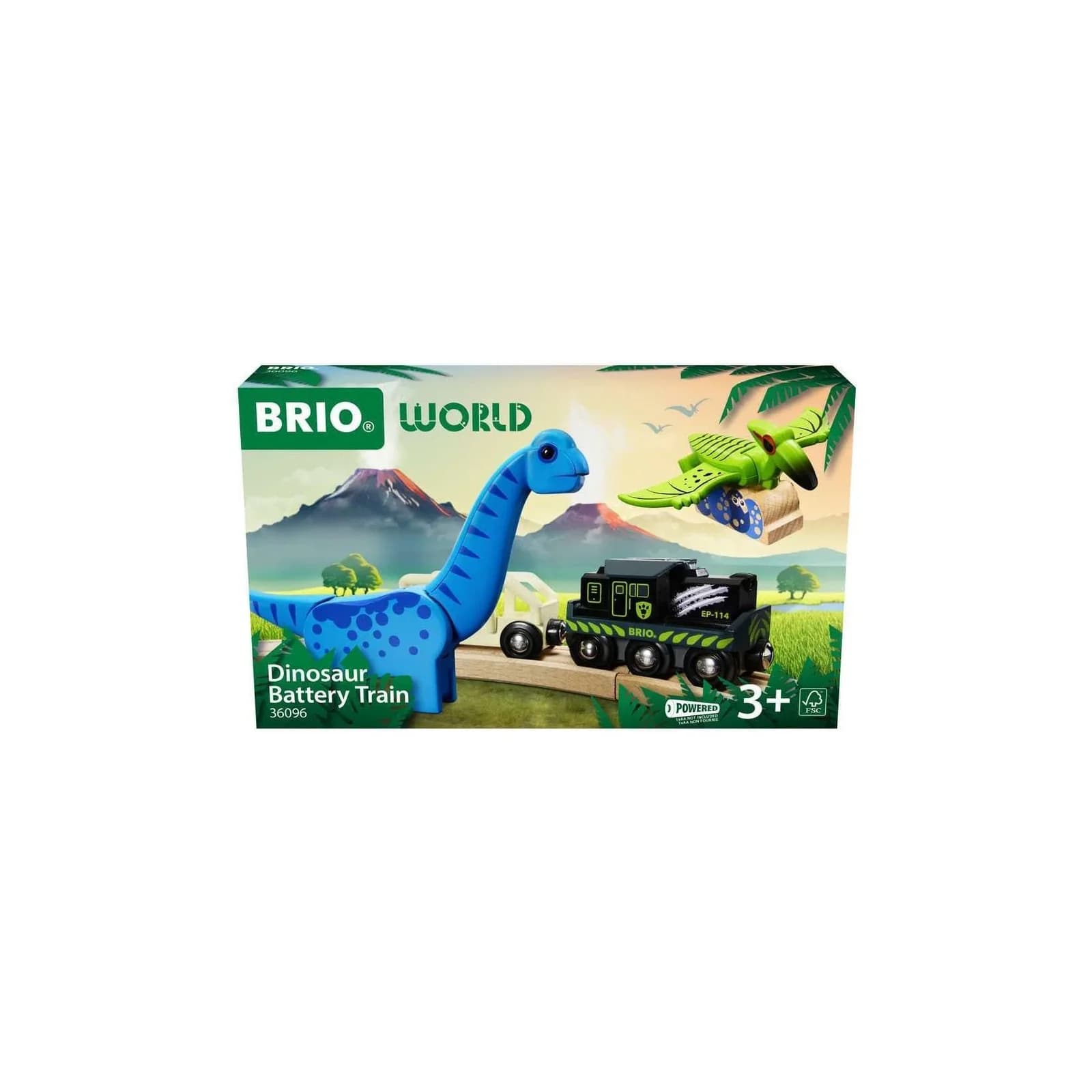 BRIO Dinosaurier Batteriezug 5-tlg. Spielzeug-Eisenbahn Bunt
