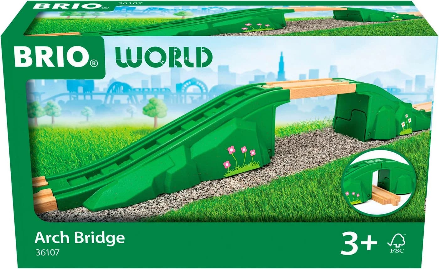 BRIO® Spielzeugeisenbahn-Brücke Modulare Brücke Grün