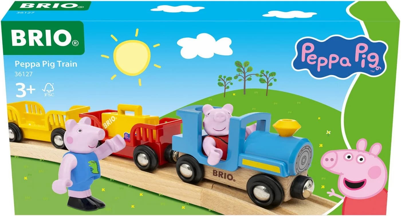 BRIO Peppa Wutz Zug 6-tlg Spielzeug-Eisenbahn Bunt