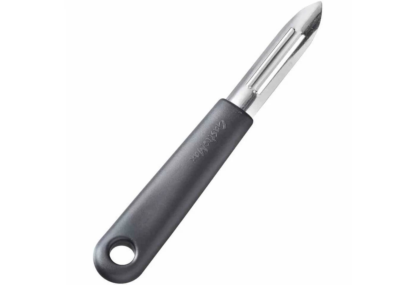 GastroMax Sparschäler Edelstahl Schwarz 18,5 cm