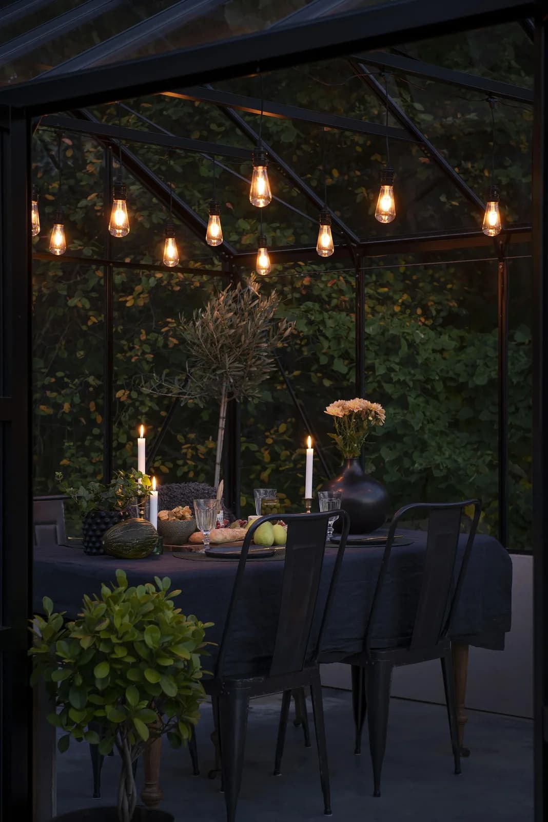 Konstsmide LED-Lichterkette Schwarz Retro Design 10 Dioden