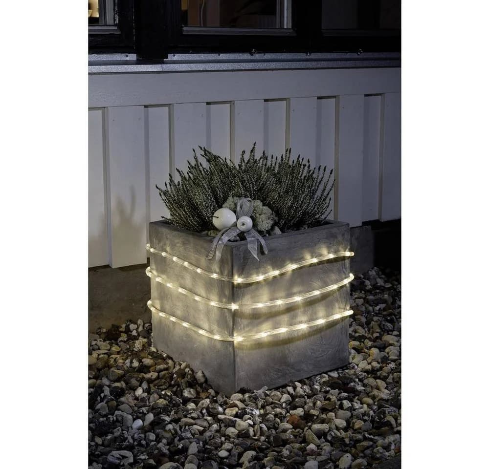 KONSTSMIDE LED-Lichterschlauch Weihnachtsdeko Außen Transparent Warmweiß