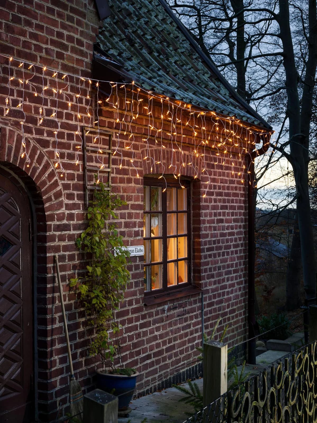 Konstsmide LED-Lichtervorhang 200-flammig Bernsteinfarben