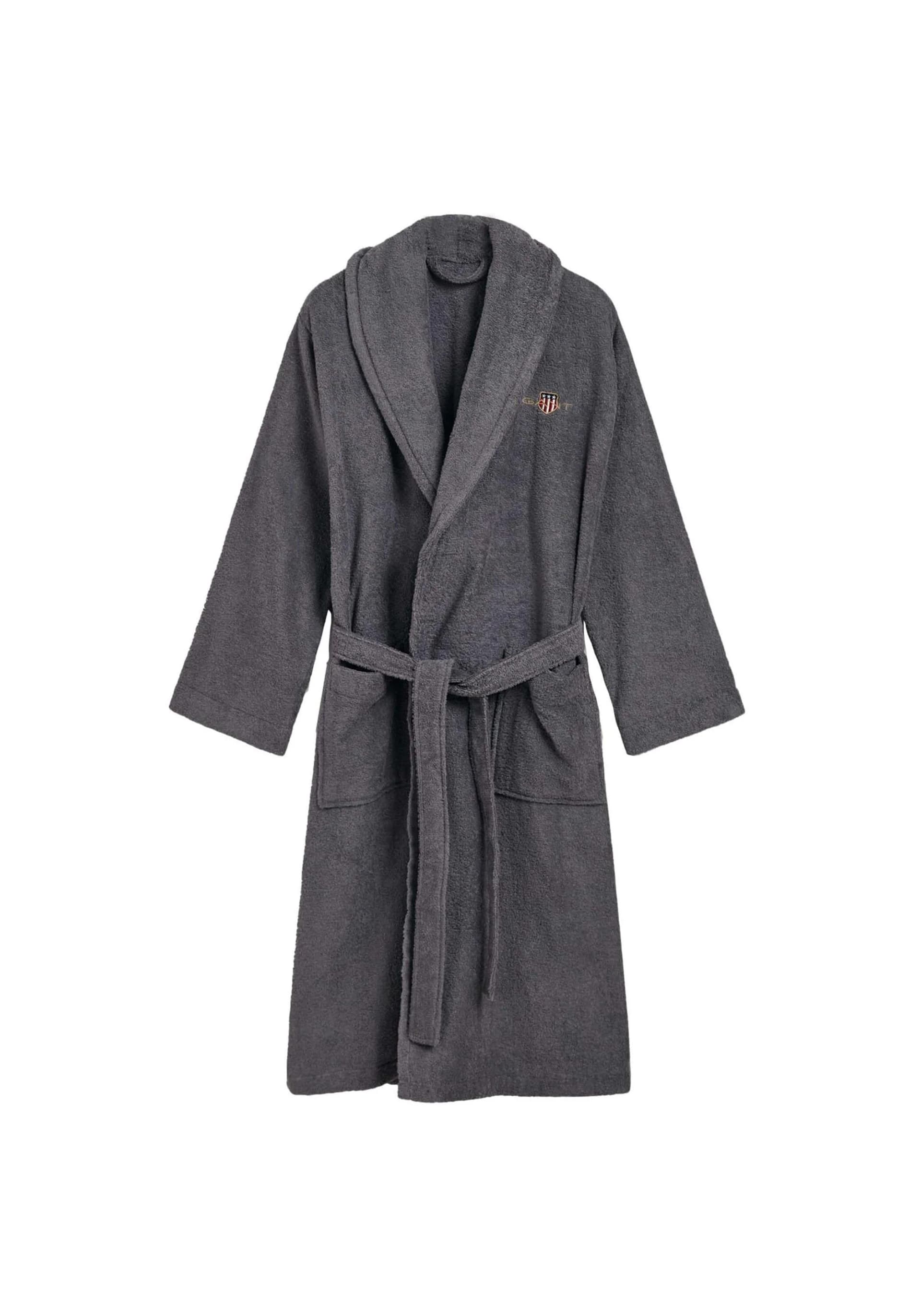 GANT Bademantel ARCHIVE SHIELD TERRY ROBE Grau L