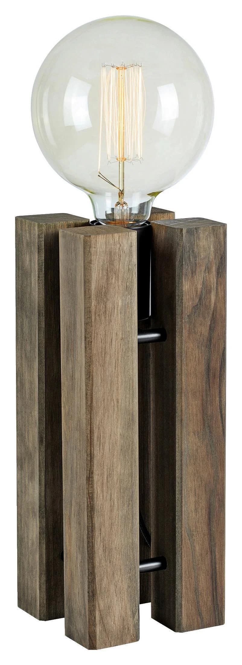 Tischleuchte Lodge Braun Holz