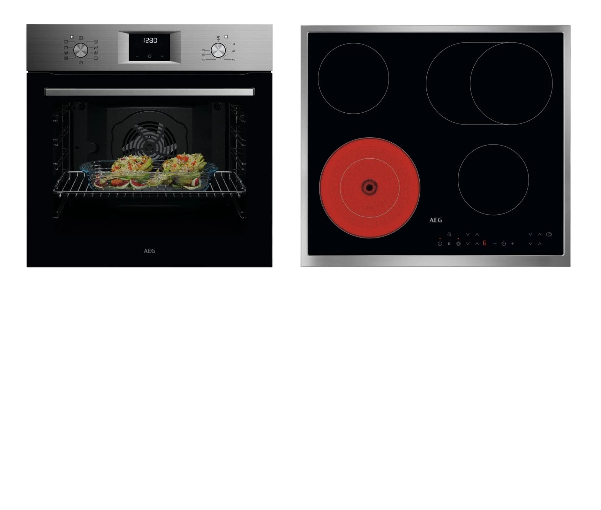 AEG Backofen-Set HH25BSM Schwarz Grillfunktion