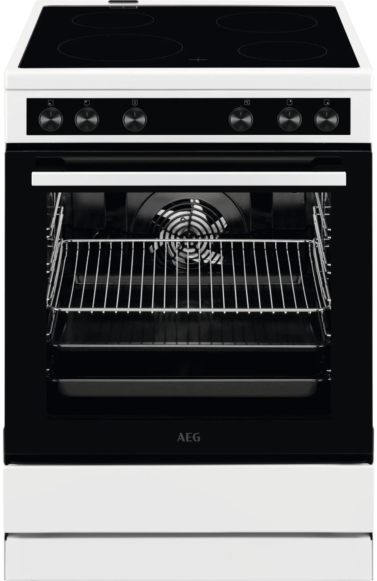 AEG Elektro-Standherd CCB6206ABW Weiß XXL-Garraum Aqua-Reinigung