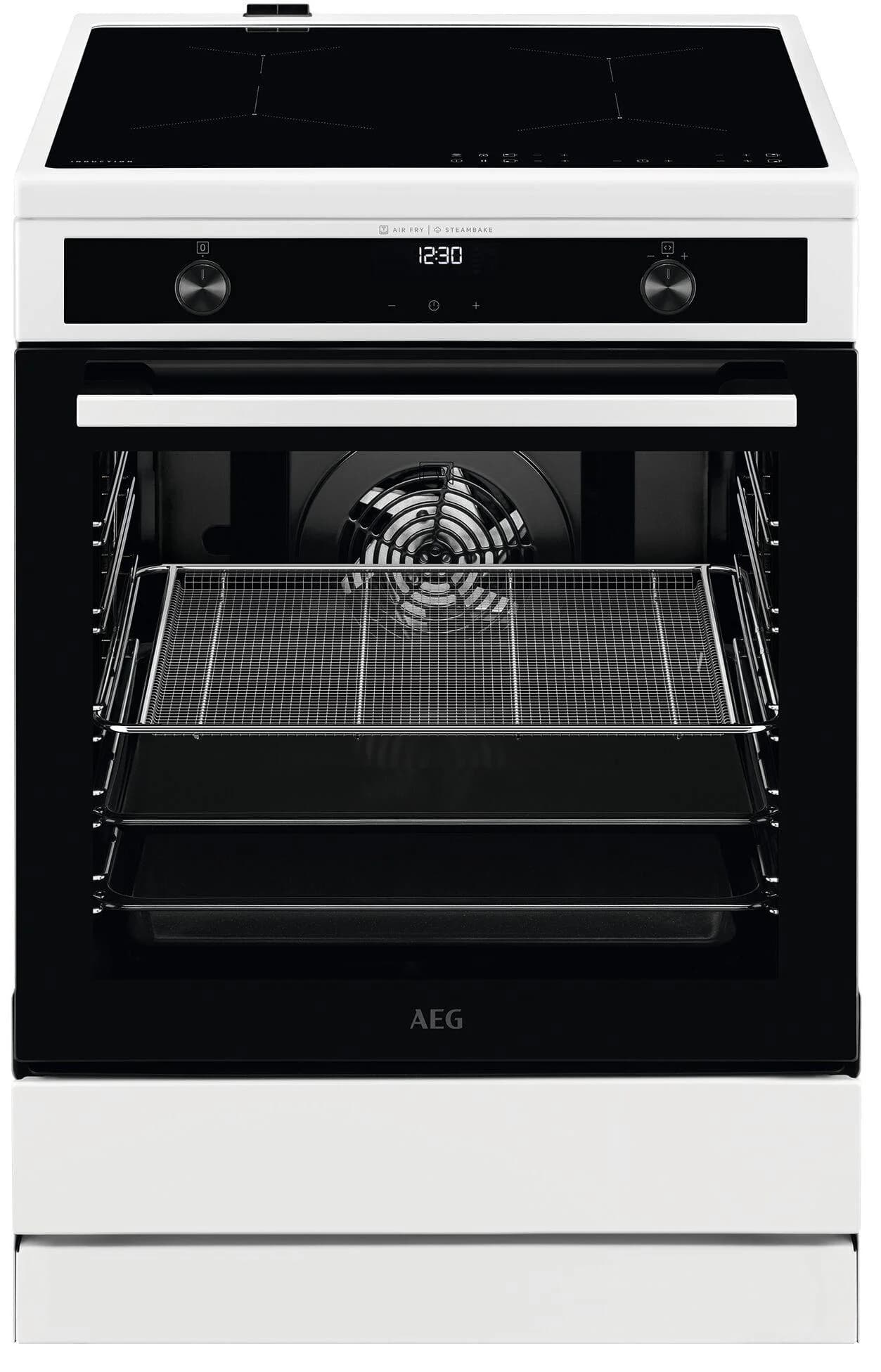 AEG Induktions-Standherd CIB6644BBW weiß 7 Beheizungsarten