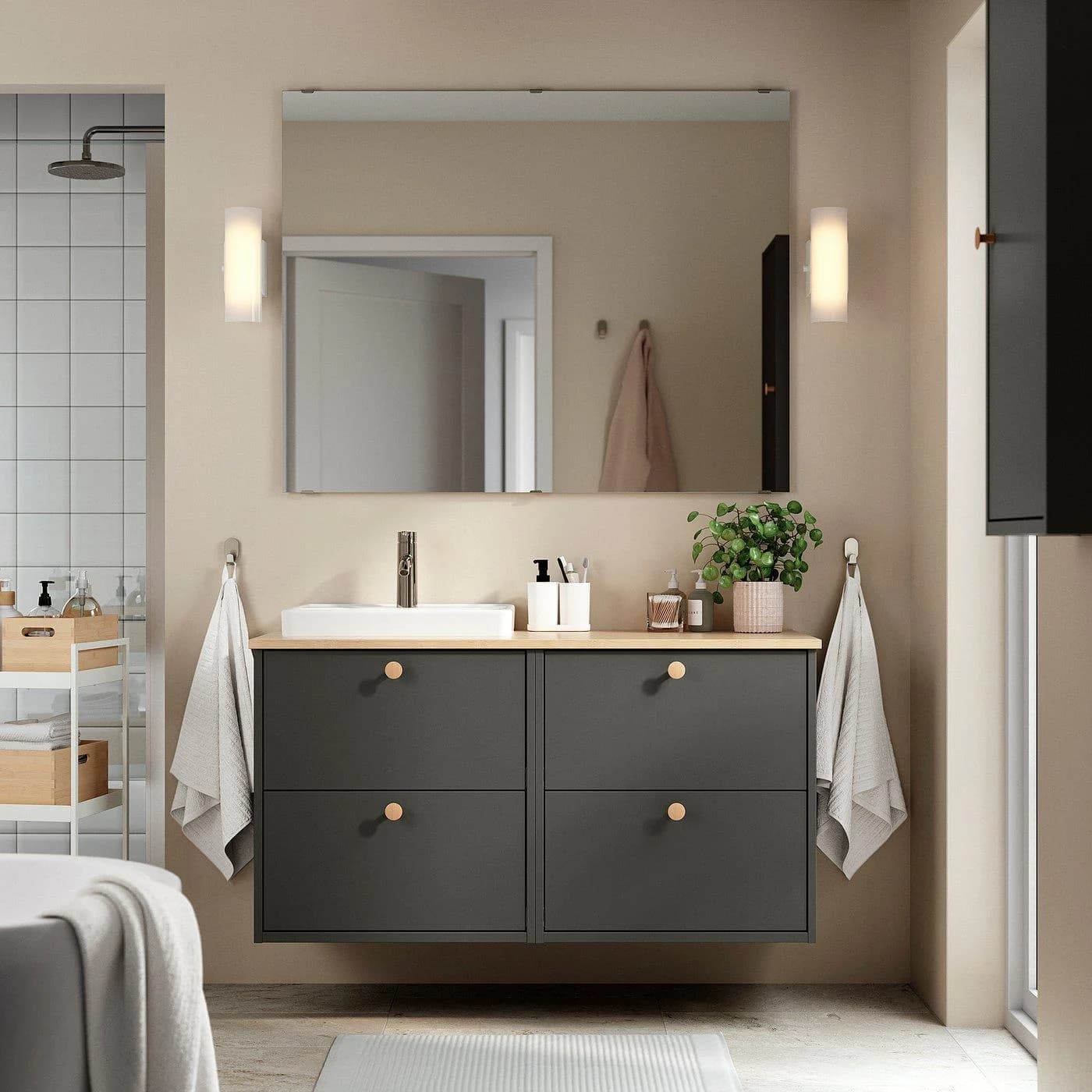 HAVBÄCK/ORRSJÖN Waschtischunterschrank mit Mischbatterie