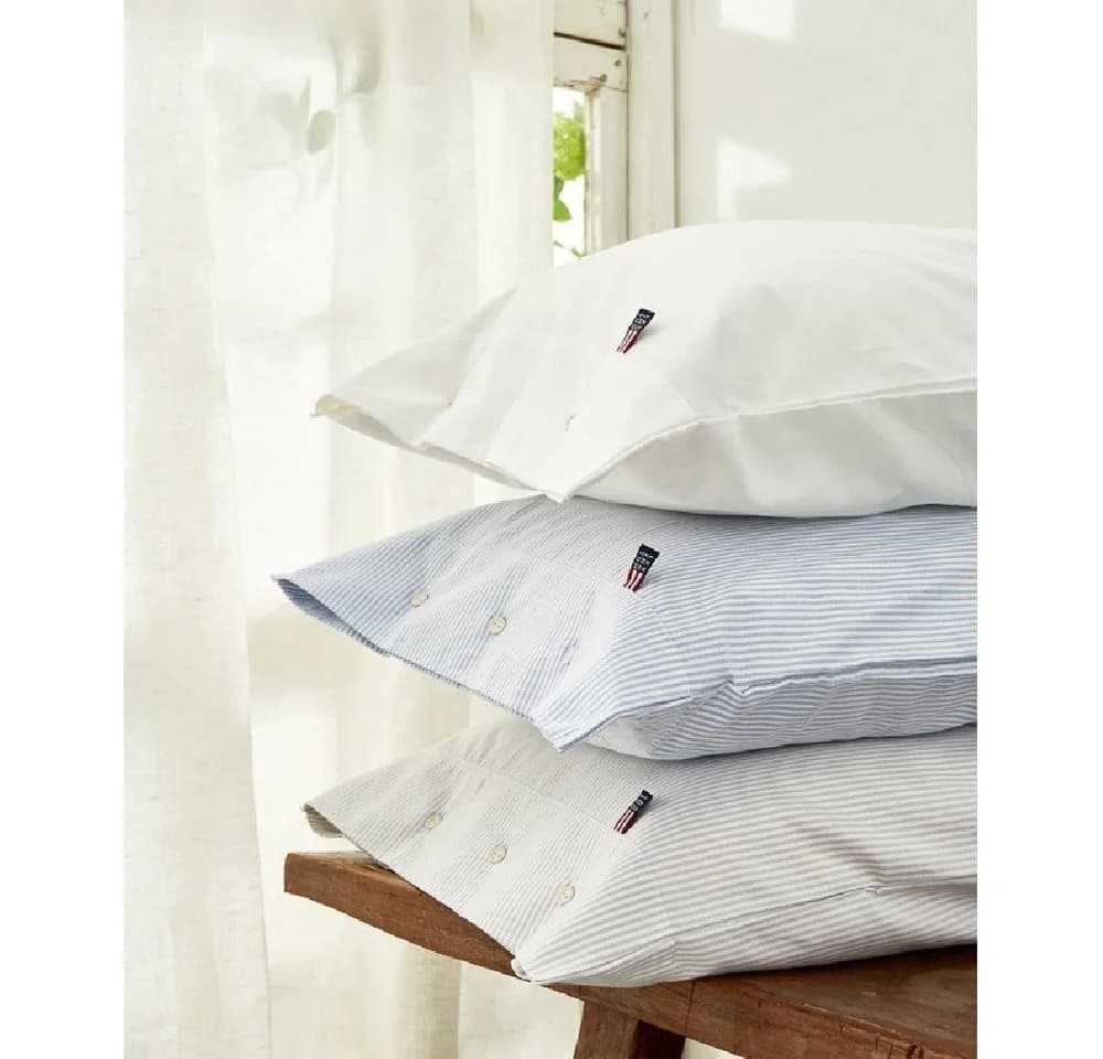 Lexington Kopfkissenbezug Pin Point White 80x80 cm Baumwolle