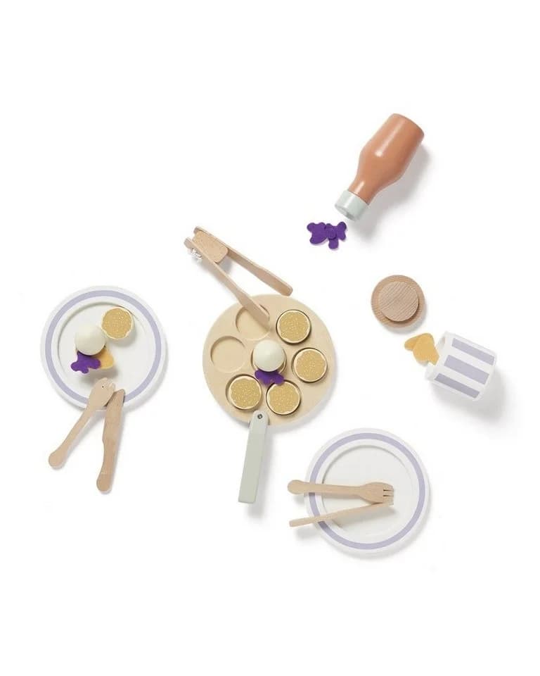 Kids Concept Rollenspiel Frühstück-Set mit Pfanne & Mini-Pfannkuchen