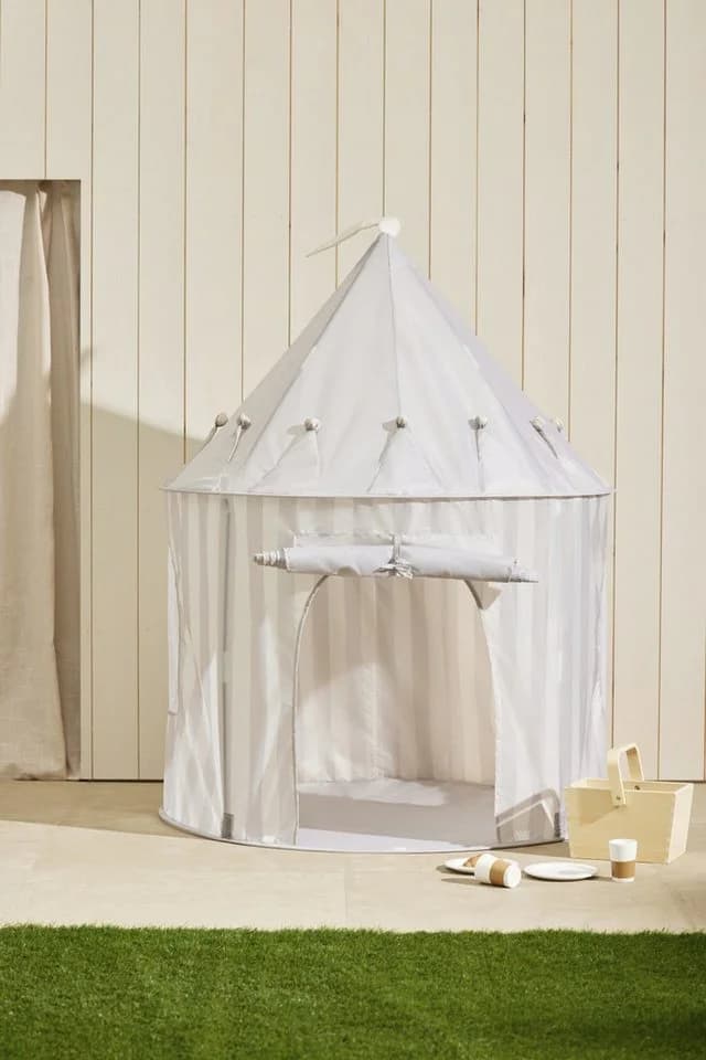 Kids Concept Spielzelt Streifen grau