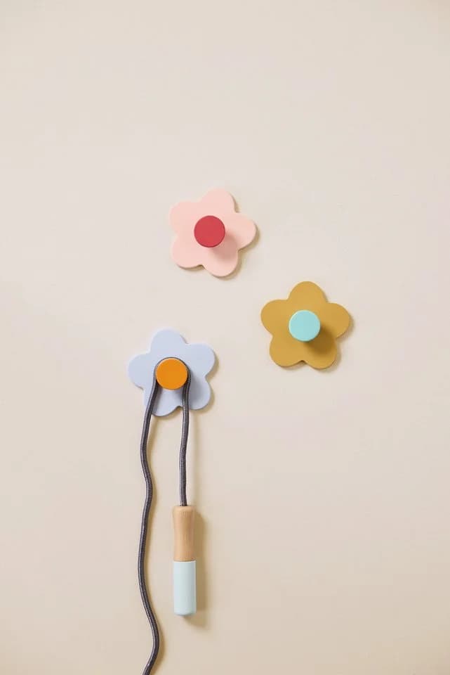 Kids Concept Kleiderhaken Blumenmix 3er-Pack