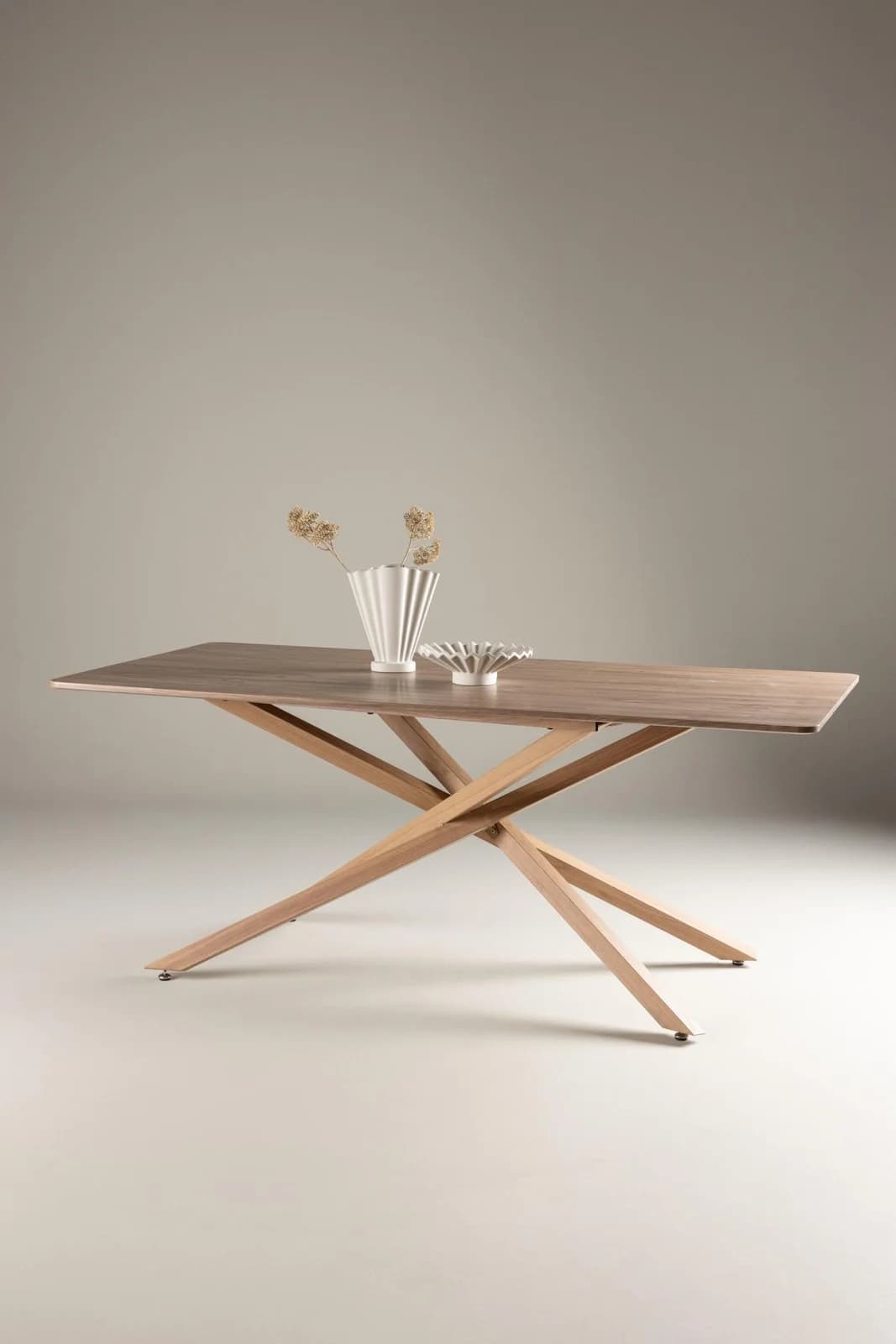 VENTURE HOME Esstisch Piazza rechteckig Stahlgestell Mocca