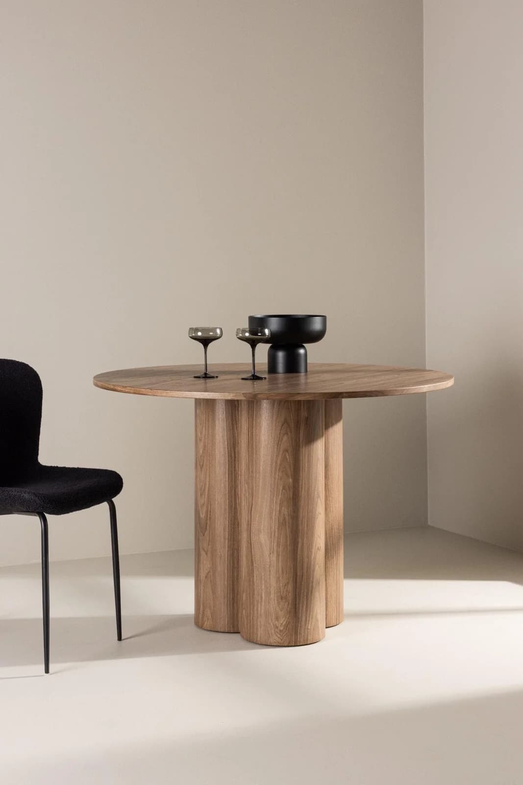 VENTURE HOME Esstisch Olivia rund braun skandinavisch