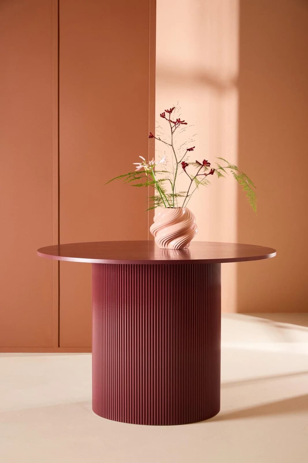 Venture Home Esstisch Lenox rund Bordeaux MDF
