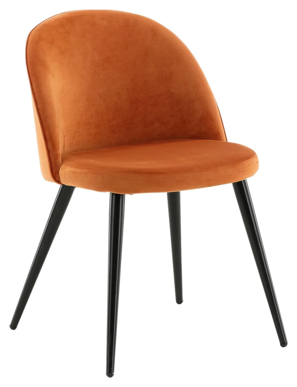 STUHL-SET VELVET Schwarz Orange