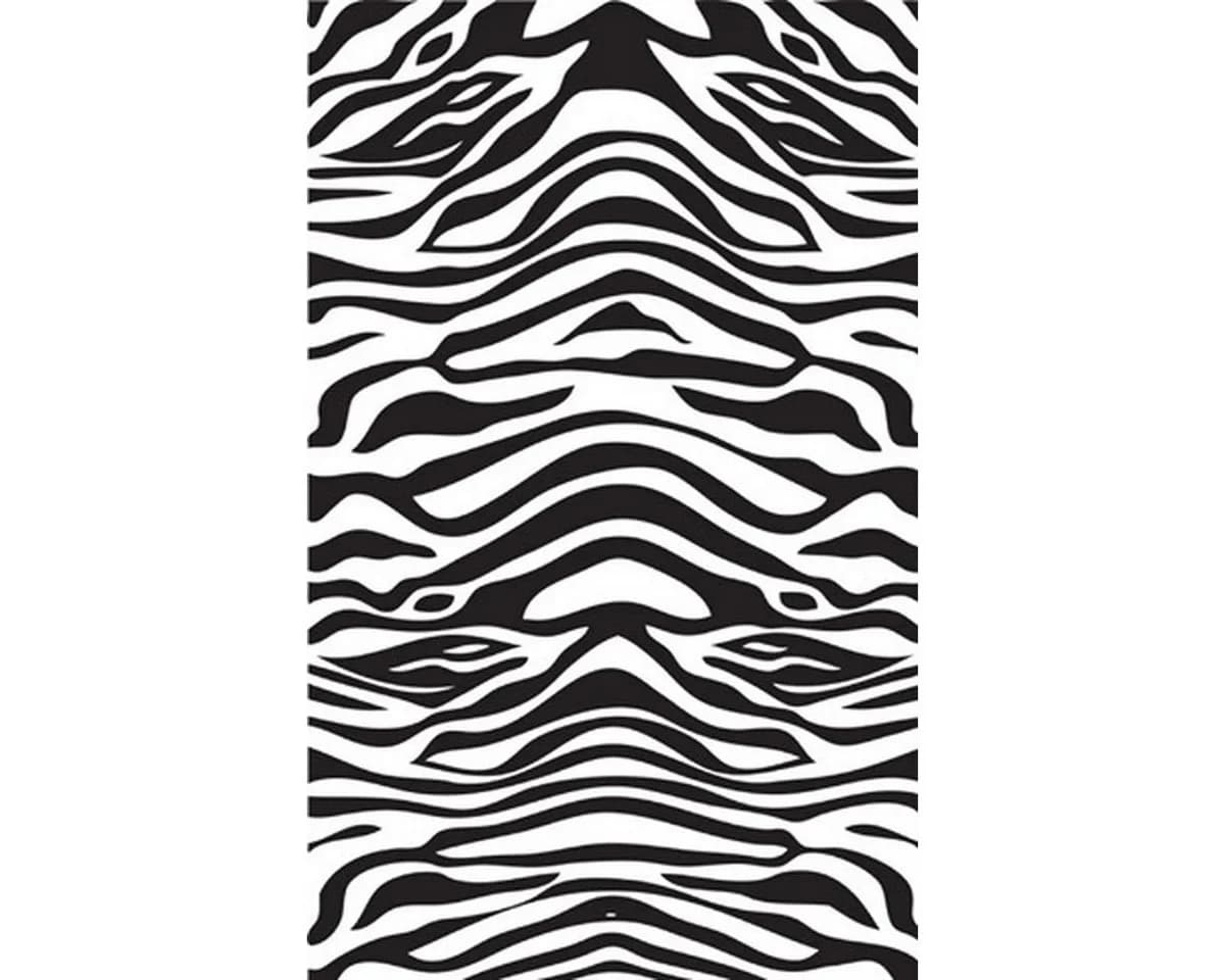 Euroshowers Duschvorhang Zebra Schwarz/Weiß Polyester mit Ringen