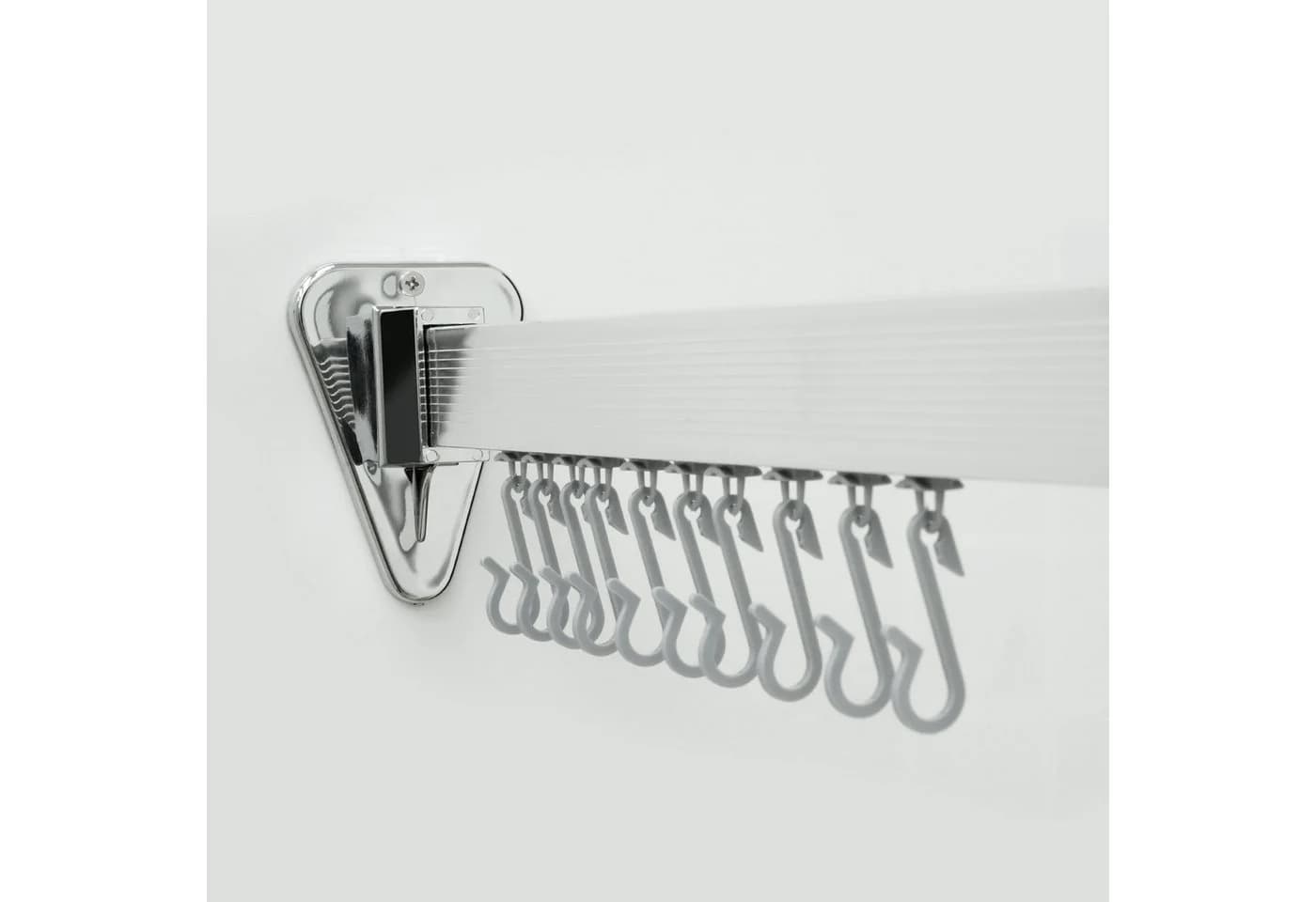 Euroshowers GmbH Flexible Duschvorhangstange 3 × 1 m Chrom