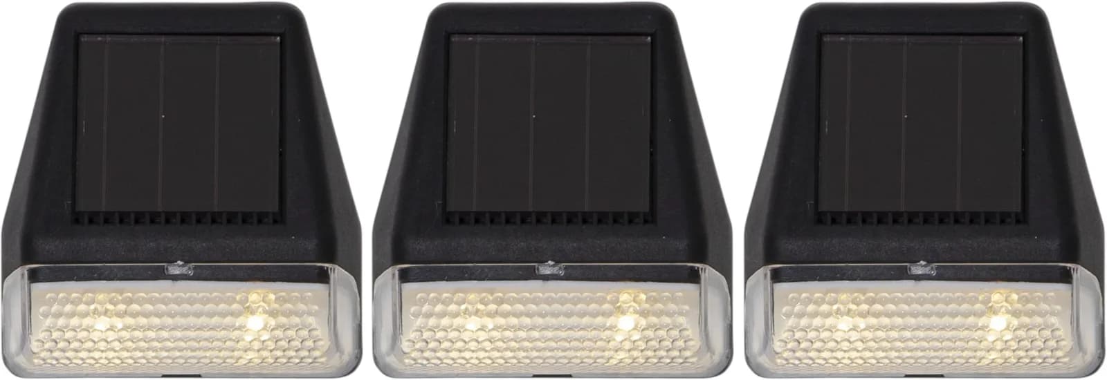 Parforce Traditional Hunting Solar-Wandleuchte Wandy Mini 3er-Set Schwarz