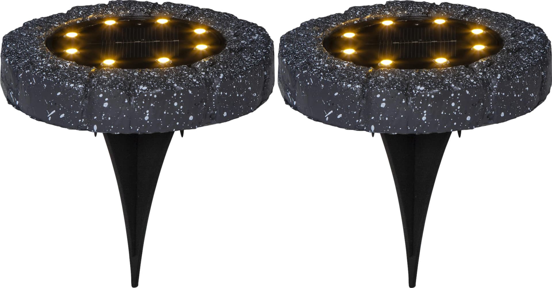 Star Trading Solar-Spotlight Lawnlight 2er-Set Grau LED