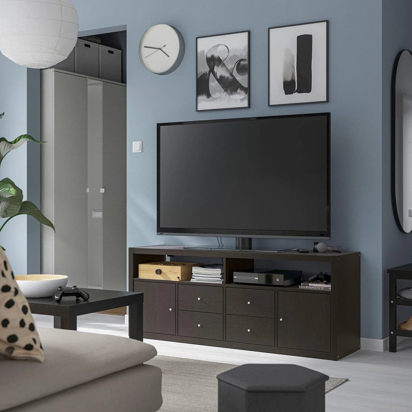 IKEA KALLAX TV-Möbel Kombination Dunkelbraun