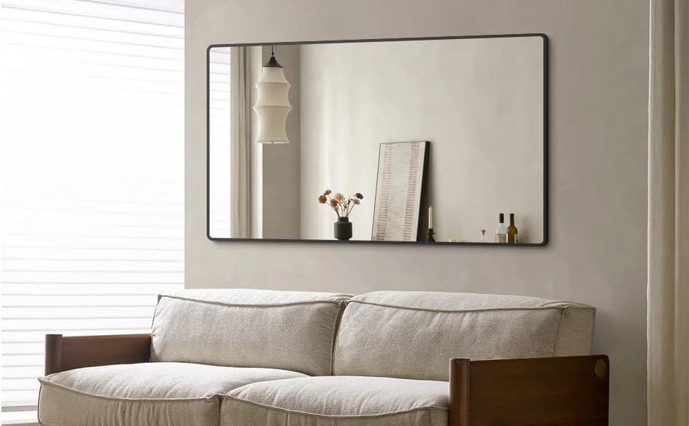 Hopibath Wandspiegel 120x70cm mit Alurahmen und explosionsgeschützter Membran