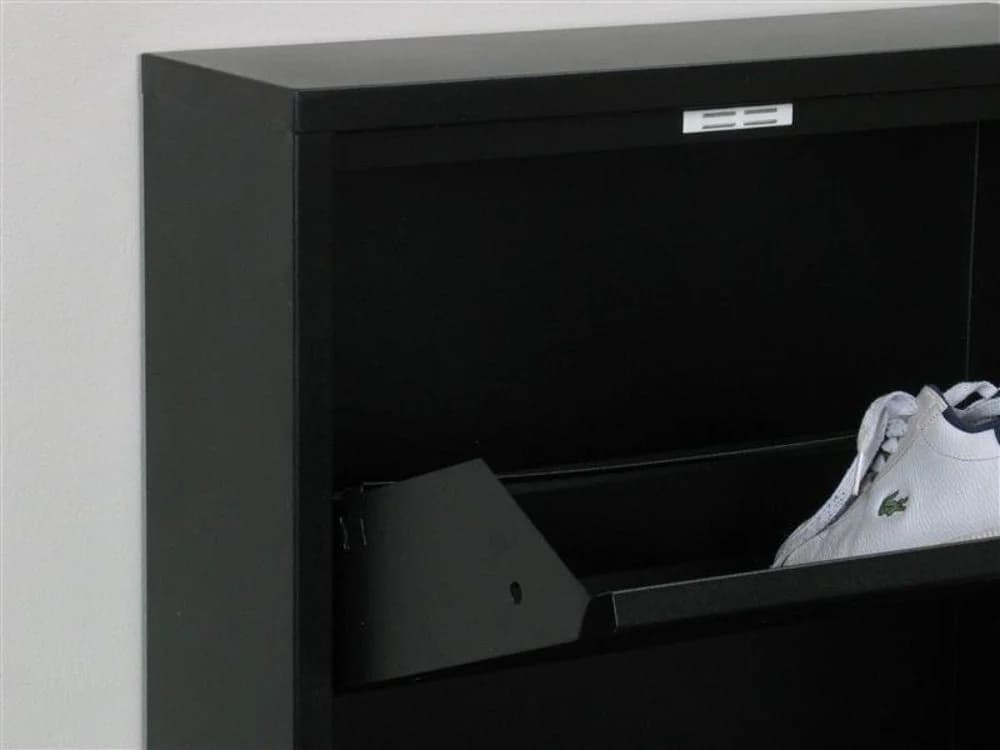 ebuy24 Schuhschrank Pisa 5 Türen Metall Schwarz