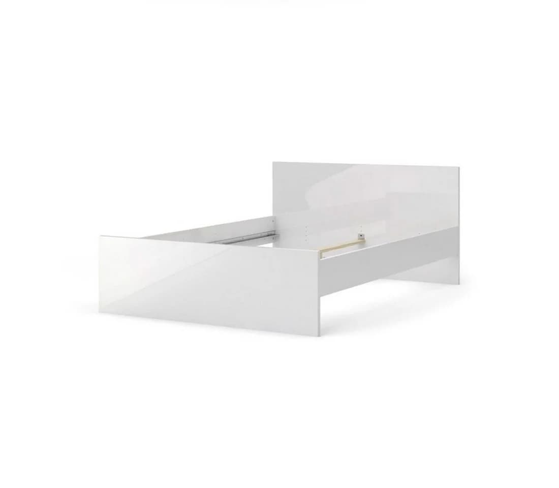 ebuy24 Bett Nada 140x200 cm Weiß Hochglanz