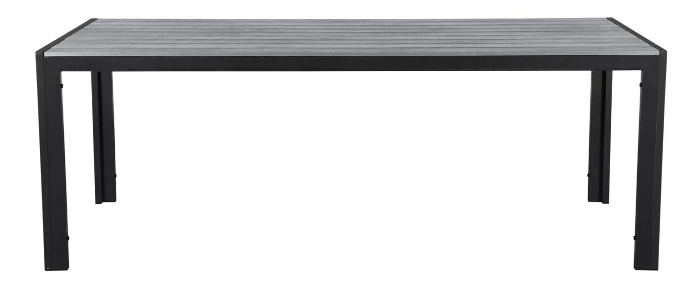 ebuy24 Gartentisch Fall Schwarz/Grau Aluminium HDPE
