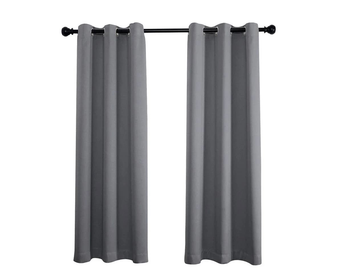 Simloveve Vorhang Gardinen Wärmeisolierende Schlafzimmer Blackout Curtain Lärmschutz 2er-Set Polyester
