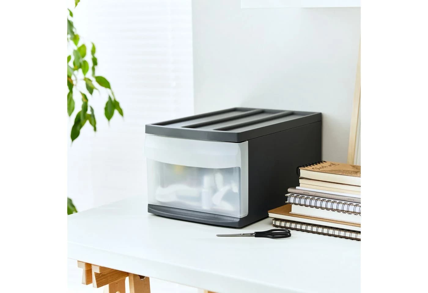 ROTHO Schubladenbox SYSTEMIX Stapelbar Anthrazit Kunststoff