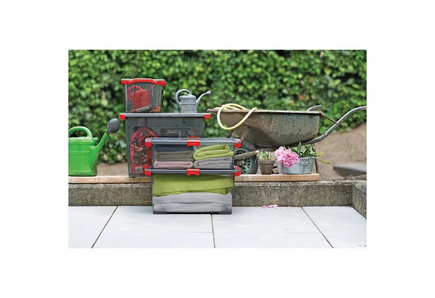 ROTHO Aufbewahrungsbox 15 l EVO TOTAL PROTECTION Anthrazit/Rot