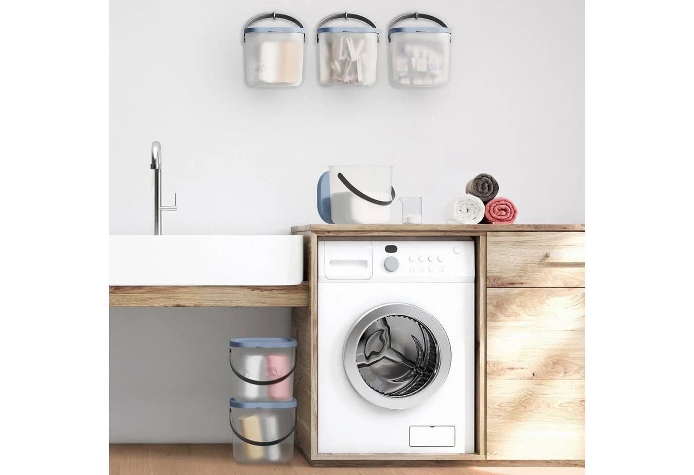 ROTHO Aufbewahrungsbox ALBULA 6l Grau Transparent mit Deckel