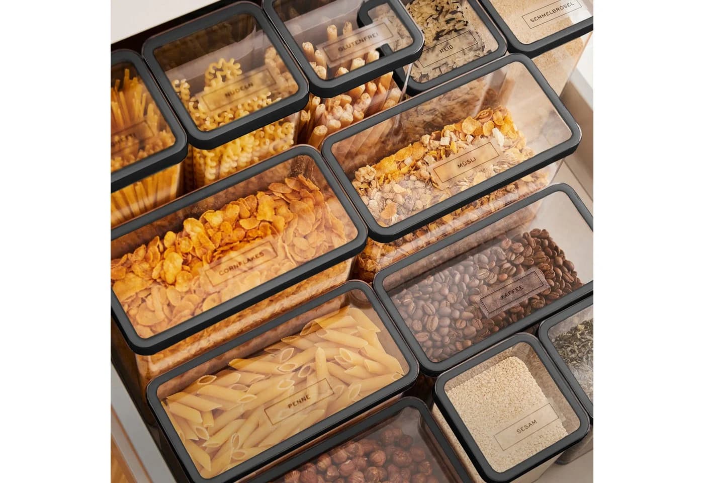 ROTHO Vorratsdosen-Set 12-teilig Transparent Luftdicht Stapelbar