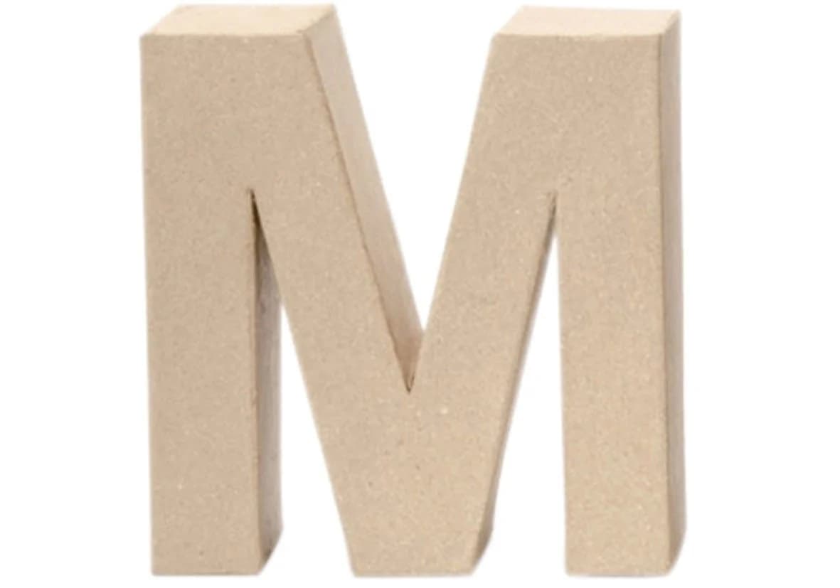 Glorex Papp-Buchstabe M 17,5 x 5,5 cm