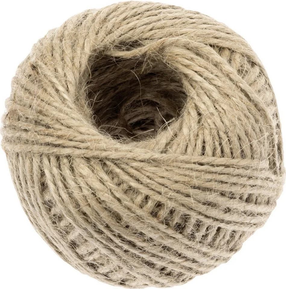 Glorex Juteschnur Knäuel 50 m Natur Bastelnaturmaterial