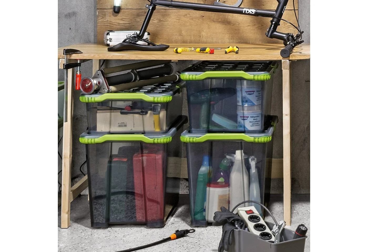 ROTHO Aufbewahrungsbox 3er Set Lagerbox 44lEVO TOTAL PROTECTION