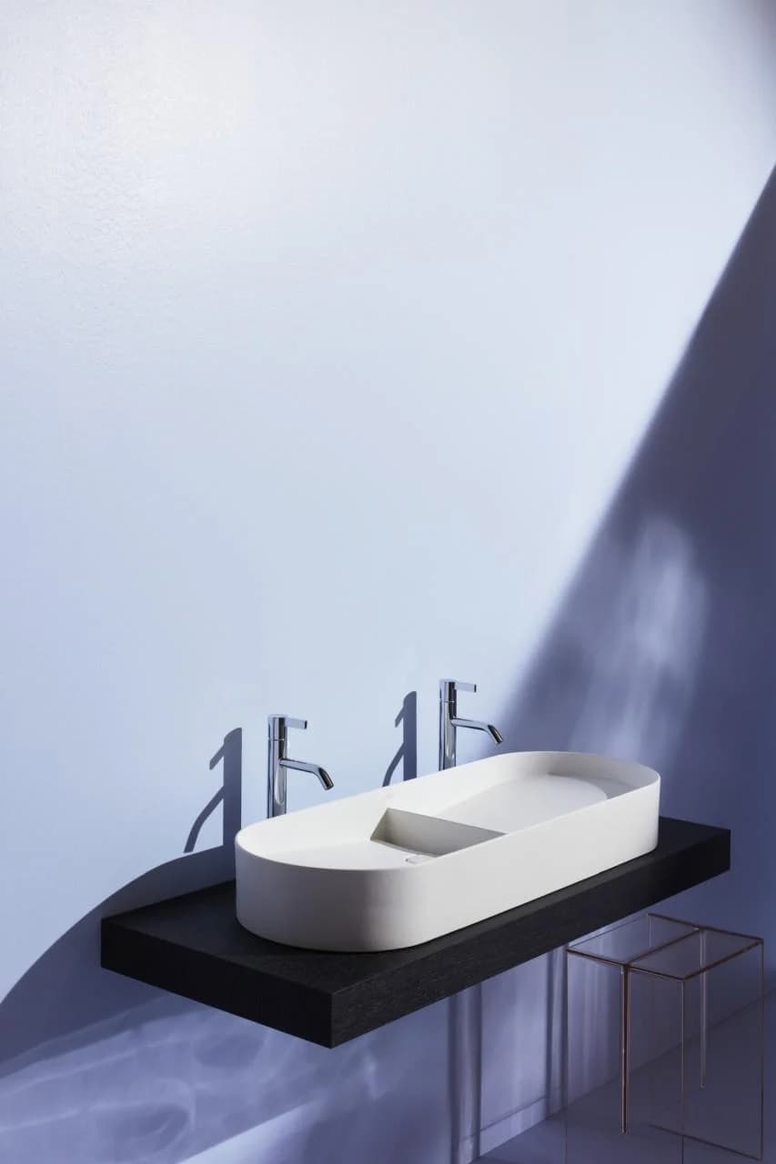 LAUFEN Sonar Doppelwaschtisch-Schale 100x37cm Weiß Matt