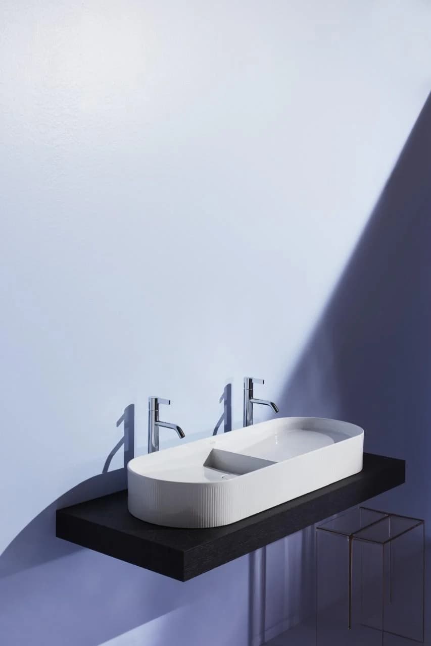 LAUFEN Sonar Doppelwaschtisch-Schale 100x37cm mit Textur