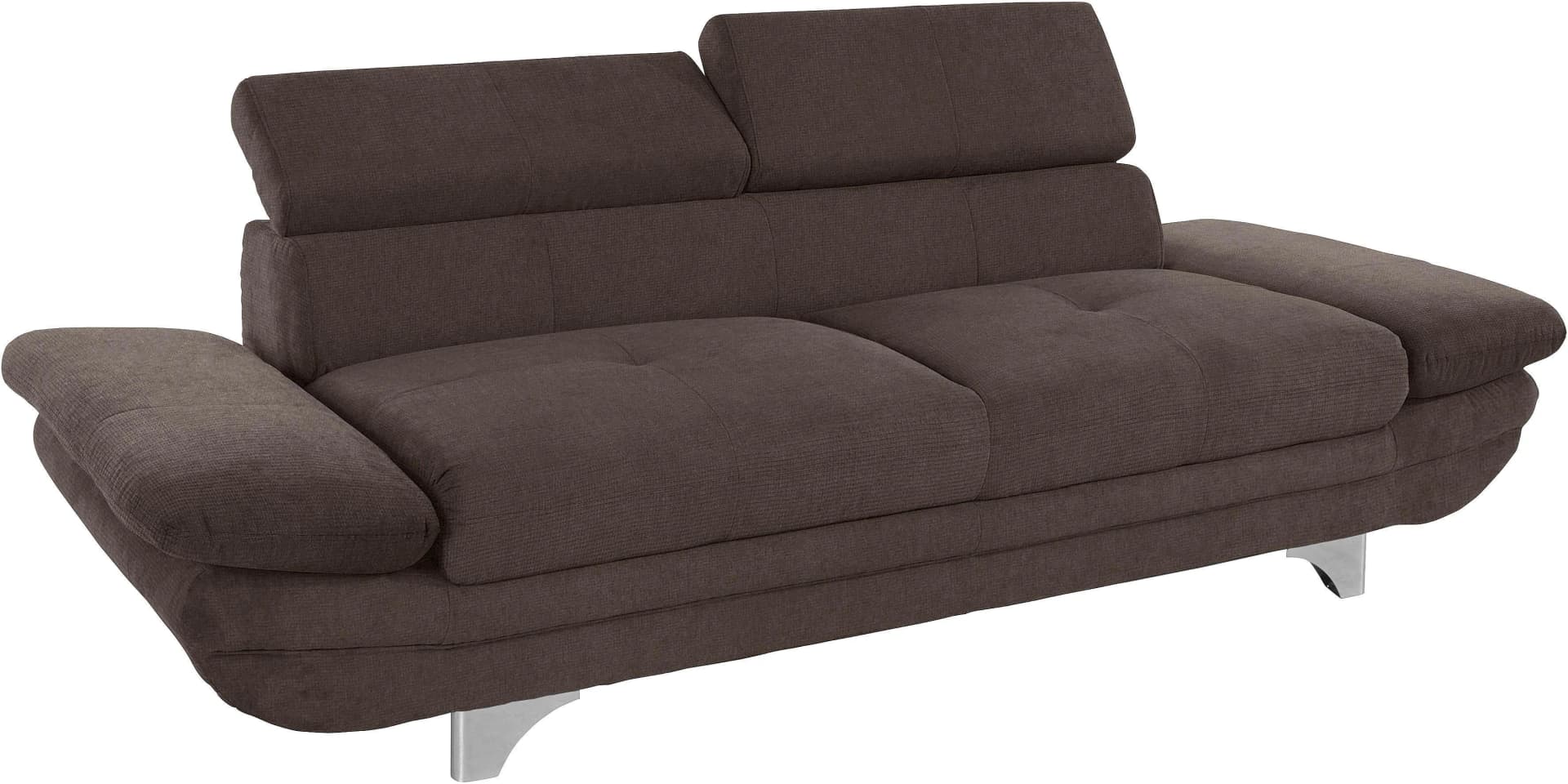 COTTA Enterprise 3-Sitzer Sofa Espresso mit Verstellfunktion