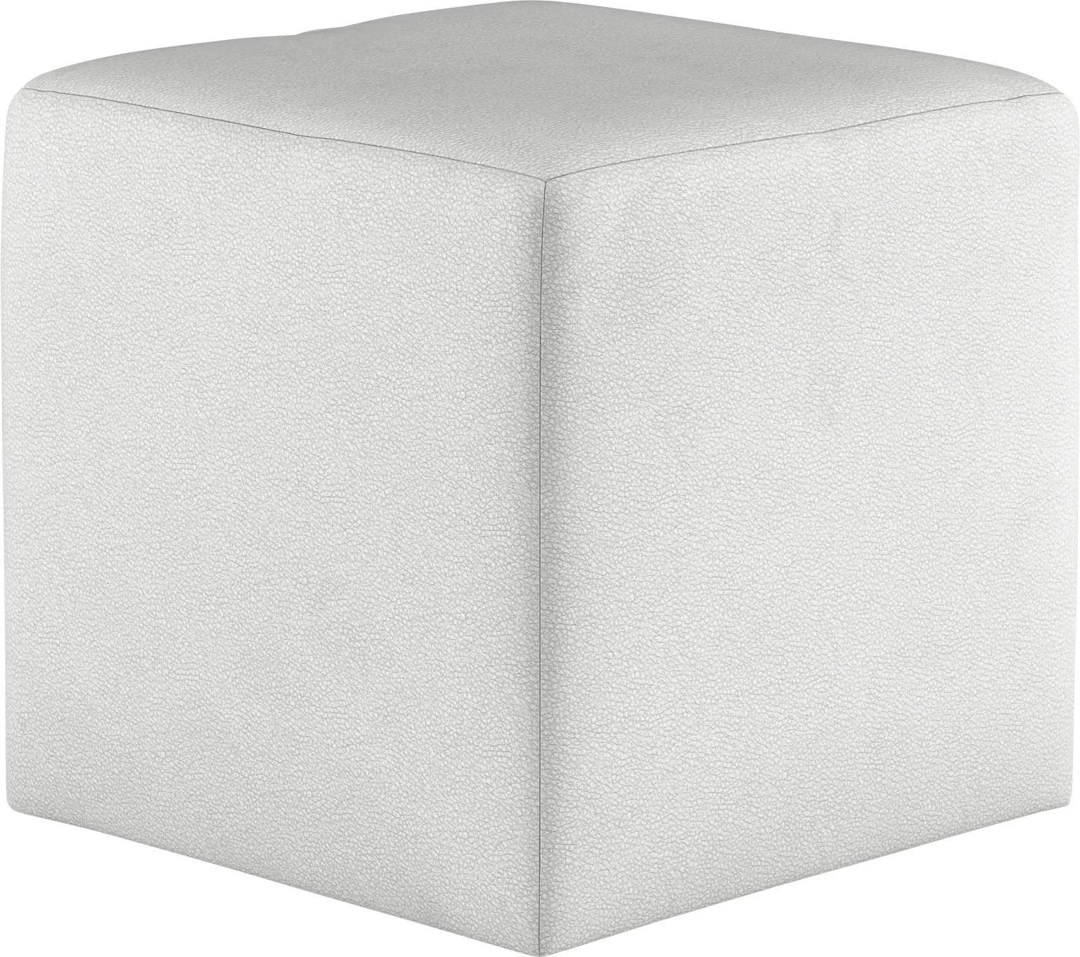COTTA Hocker Cuby Weiß Kunstleder Sitzwürfel