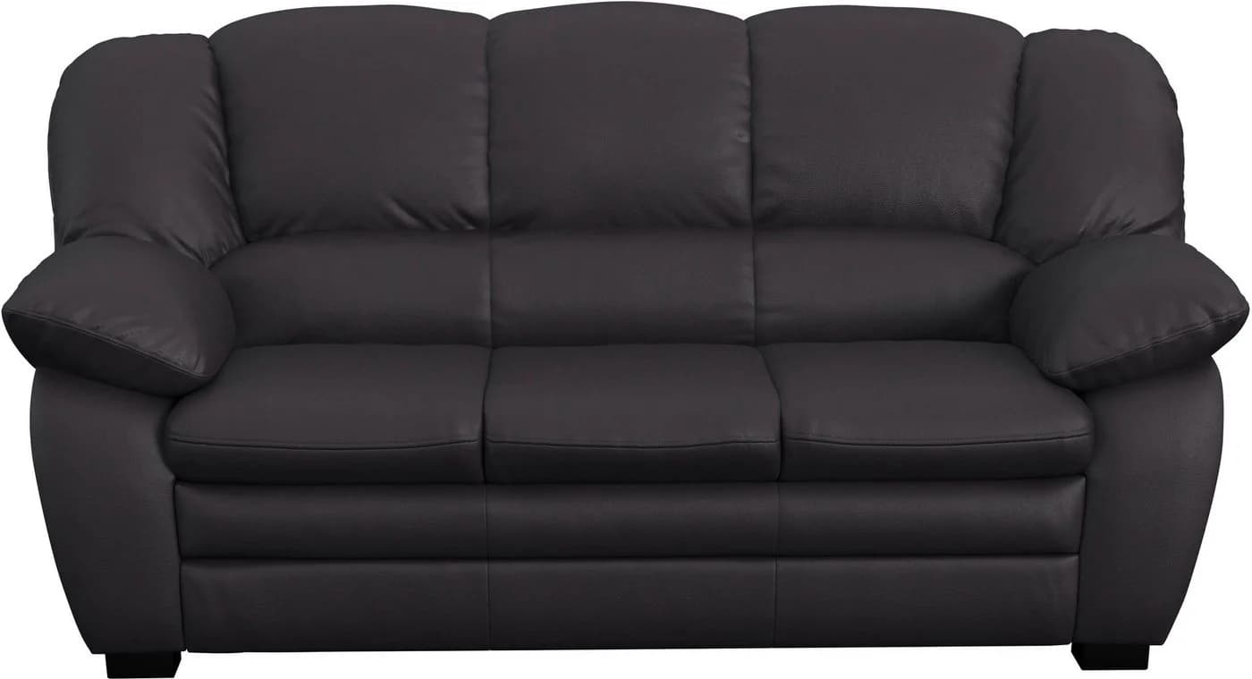 COTTA Casino 2,5-Sitzer Sofa Schwarz Leder Microfaser