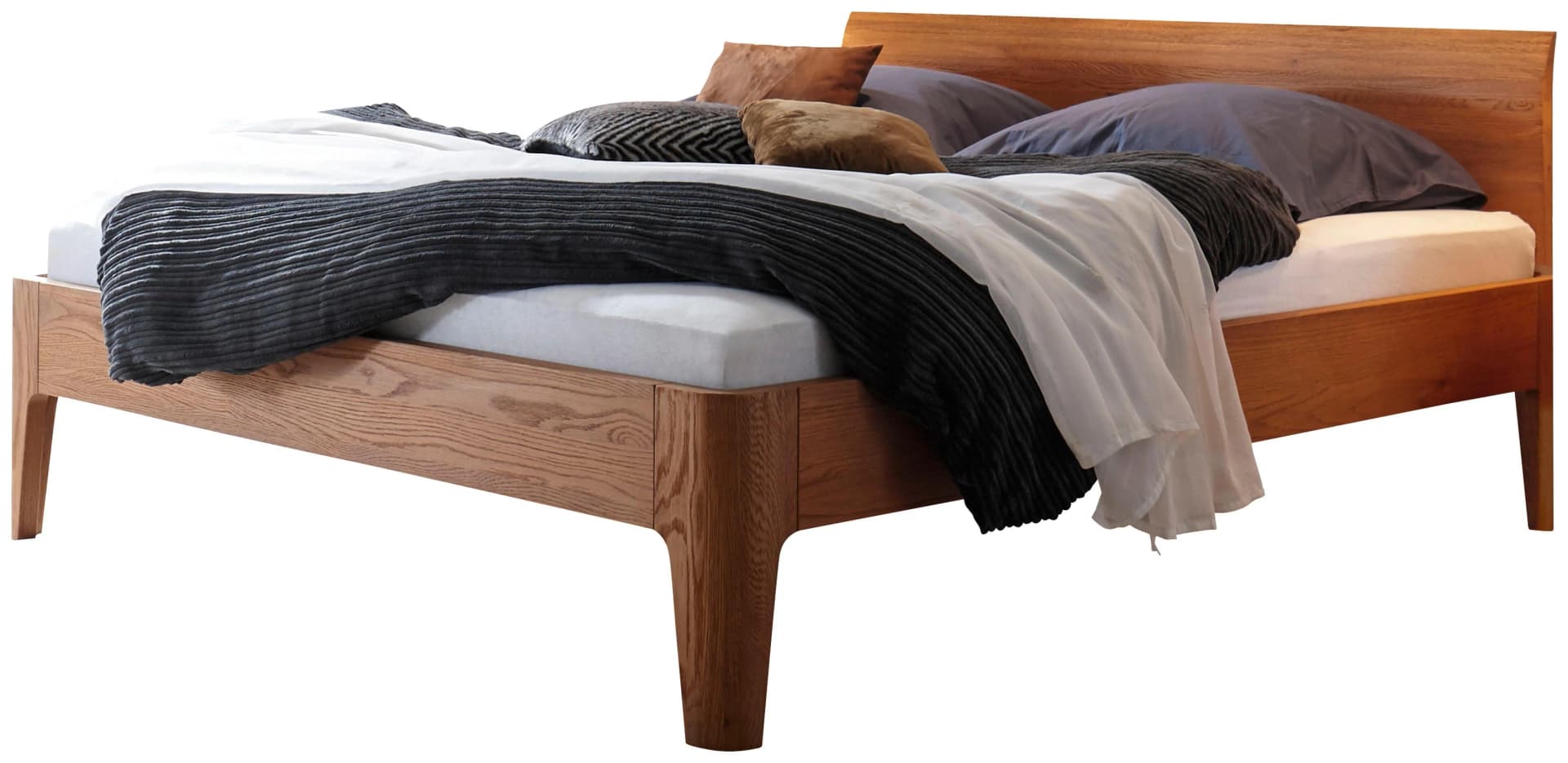Hasena Lisiano Bettgestell Massivholz Eiche Cognac Modern